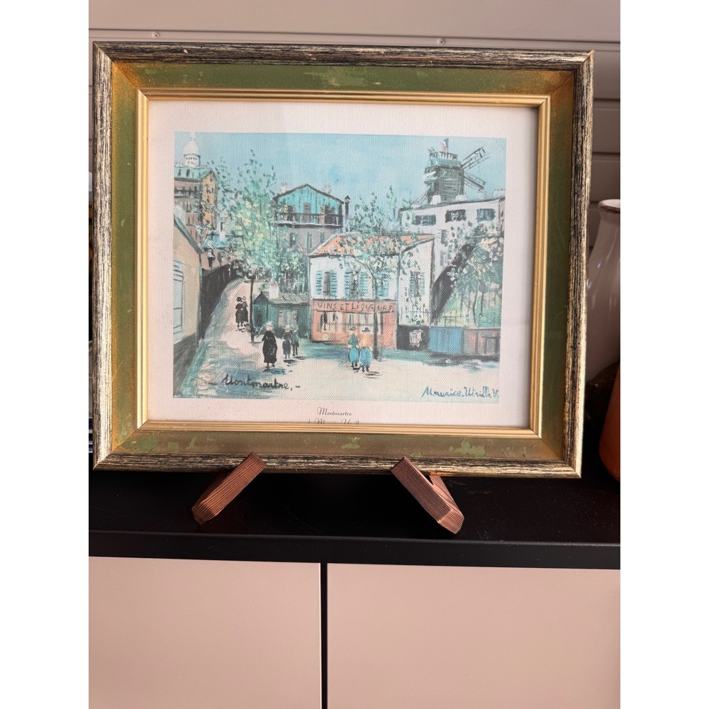 Maurice Utrillo Montmartre Paris Street Scene Framed Art Print French decor